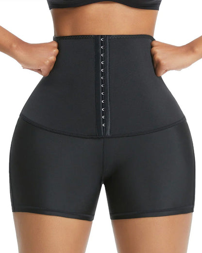 Women's Sauna Body Shaping Compression High Waist Fitness Sports Shorts