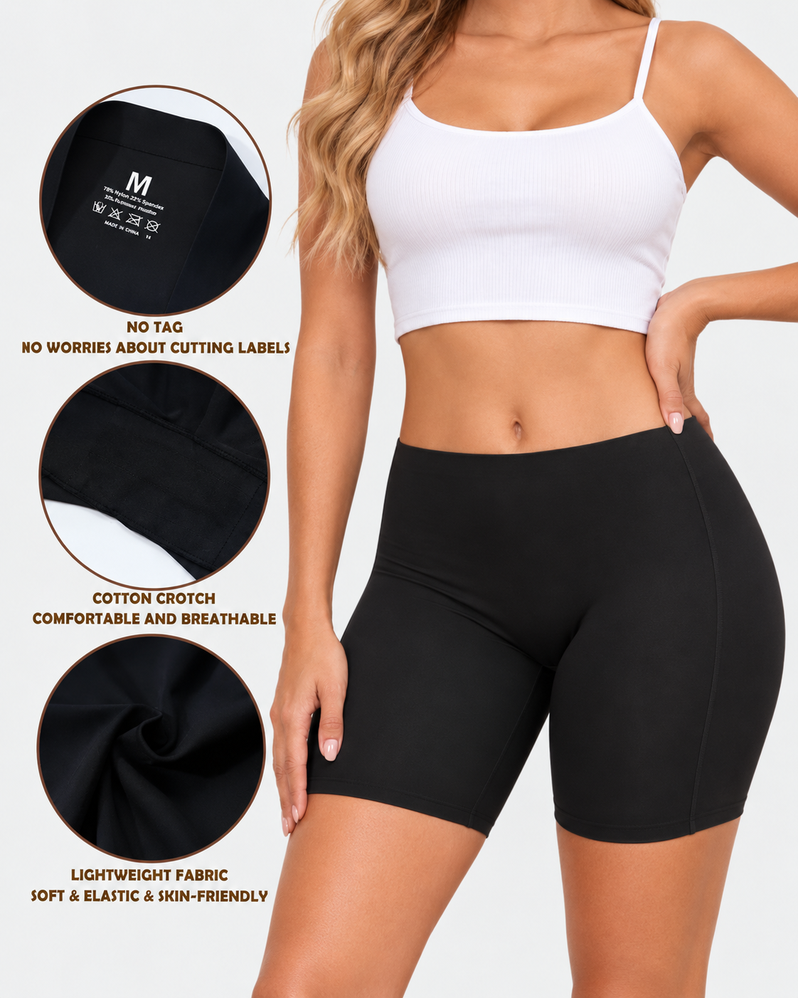 2-Pack High Waist Seamless Tummy Control Butt Lifter Shaping Shorts