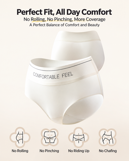5-Pack High Waist Tummy Control Seamless Breathable Colorblock Briefs