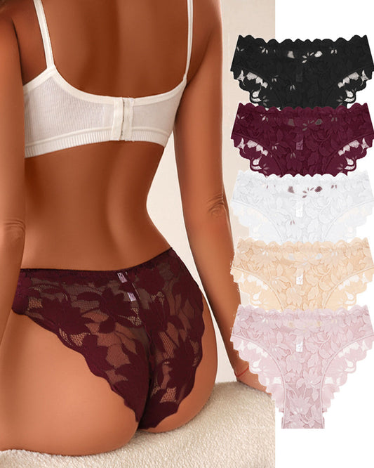 Women's Sexy Lace Floral Mesh Breathable Panties