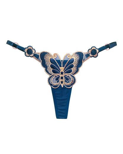 Sexy Butterfly Embroidered Low-rise Thong