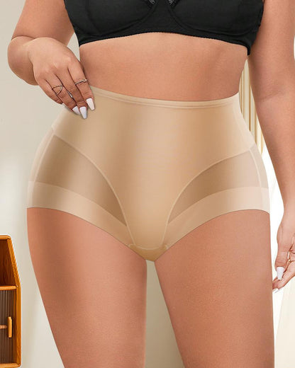 Sexy Stretchy Mesh Patchwork Tummy Control Butt Lifting Panties