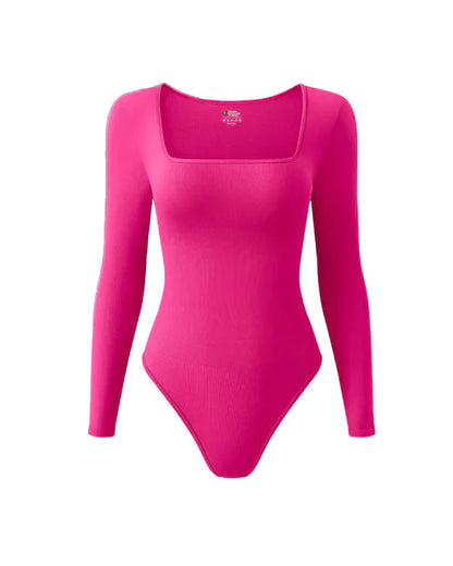 Square Neck Long Sleeve Bodysuits