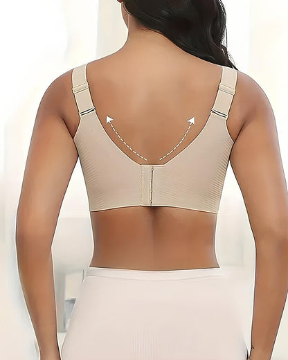 Solid Color Four Rows Adjustable Wireless Women's Bra
