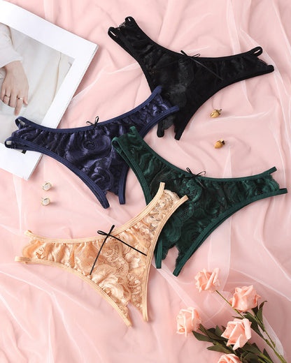 Women's Sexy Lace Open-crotch Panties
