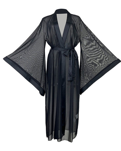 Sexy Mesh Tie-front Cardigan Home Robe