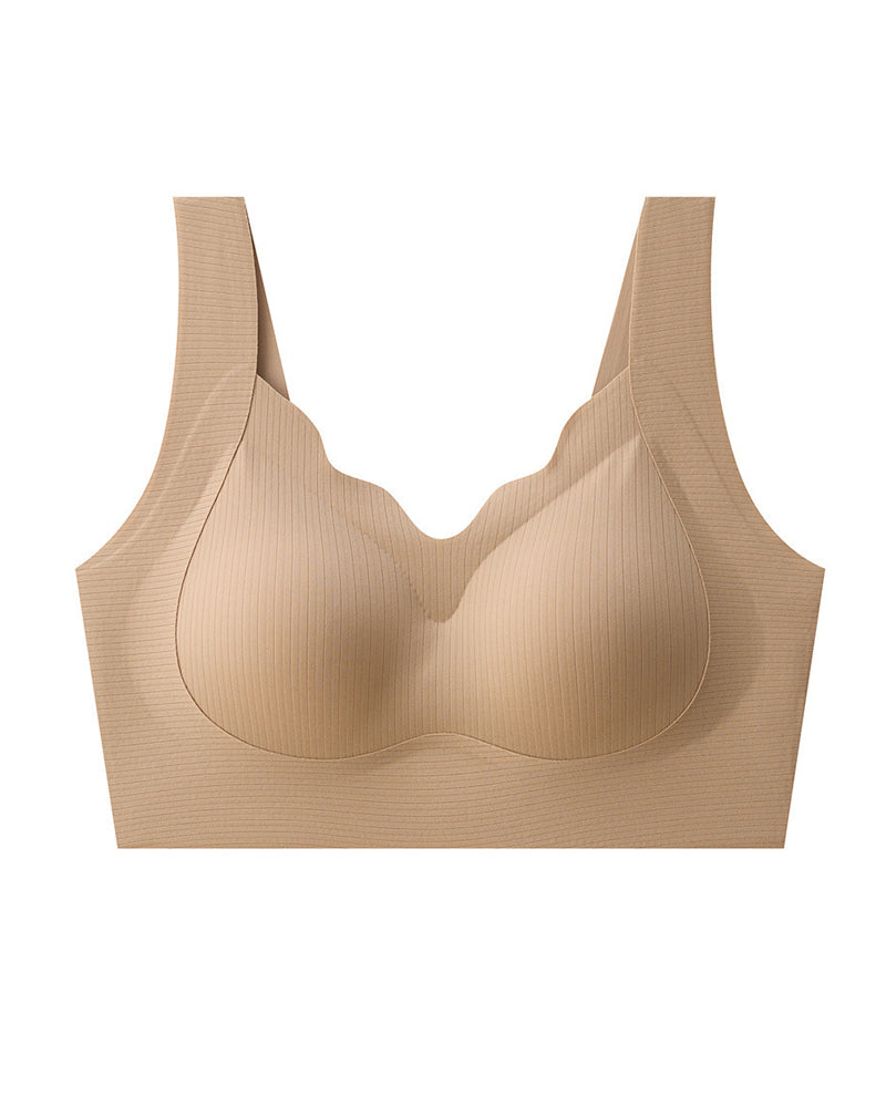 Women's V Neck Seamless Wire-free Comfortable Breathable Vest Bra