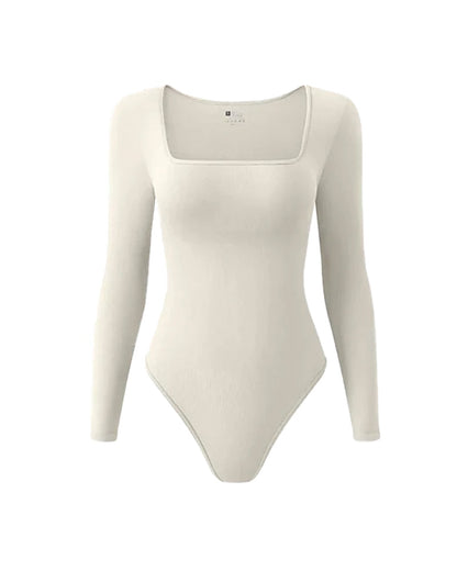 Square Neck Long Sleeve Bodysuits
