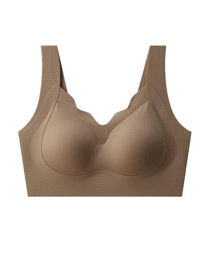 Women's V Neck Seamless Wire-free Comfortable Breathable Vest Bra