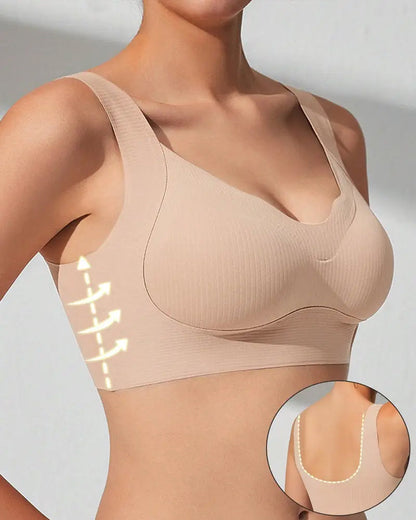 Women's V Neck Seamless Wire-free Comfortable Breathable Vest Bra