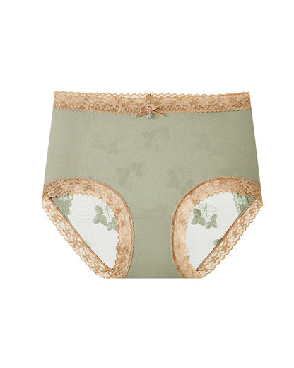 Seamless Breathable See-through Lace Cotton Panties