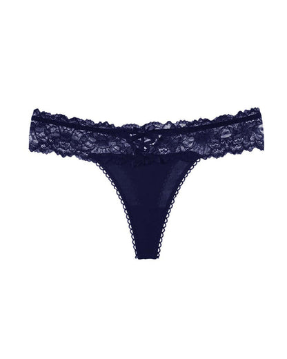 Lace Sexy Low-waist Openwork Back Criss-cross Thong