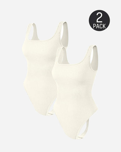 Women's Ribbed Sleeveless Bodycon Bodysuit