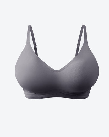 Women's V-neck Seamless Breathable Push-up Vest Bra  with Two Removable Shaping Pads
