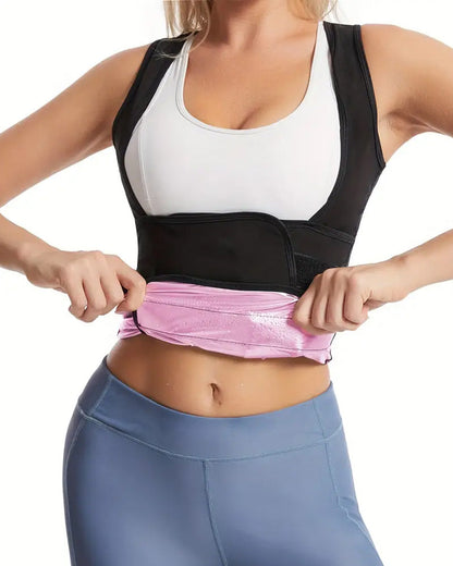 Sweat-Wicking High Waist Abdomen Shaping Sports Fitness Vest
