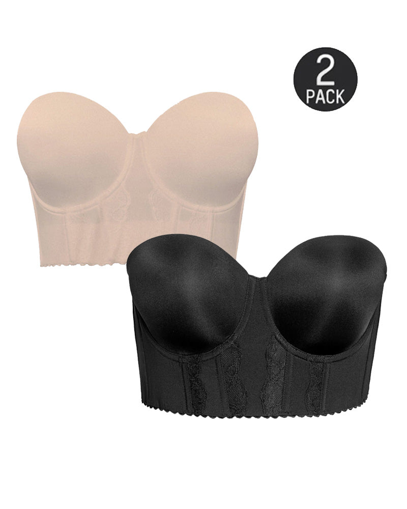 Women's Full Bust and Full Body Seamless Push Up Support Bra
