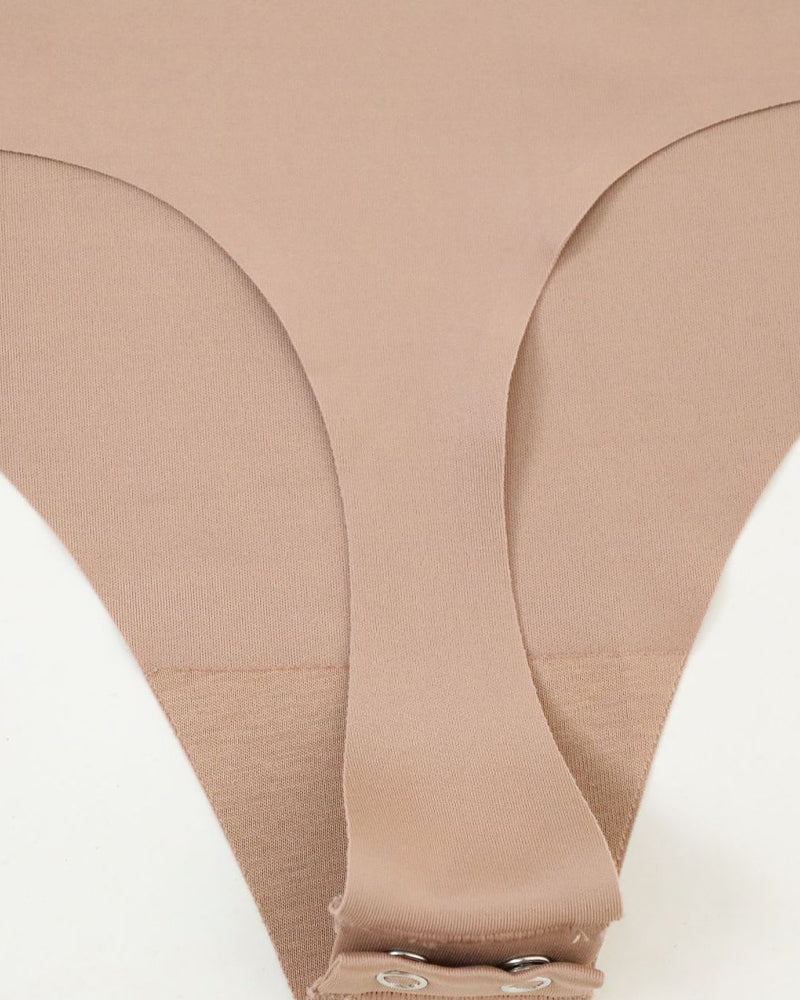 Deep V-neck Seamless Elastic Tummy Control Shaping Adjustable Straps Bodysuit