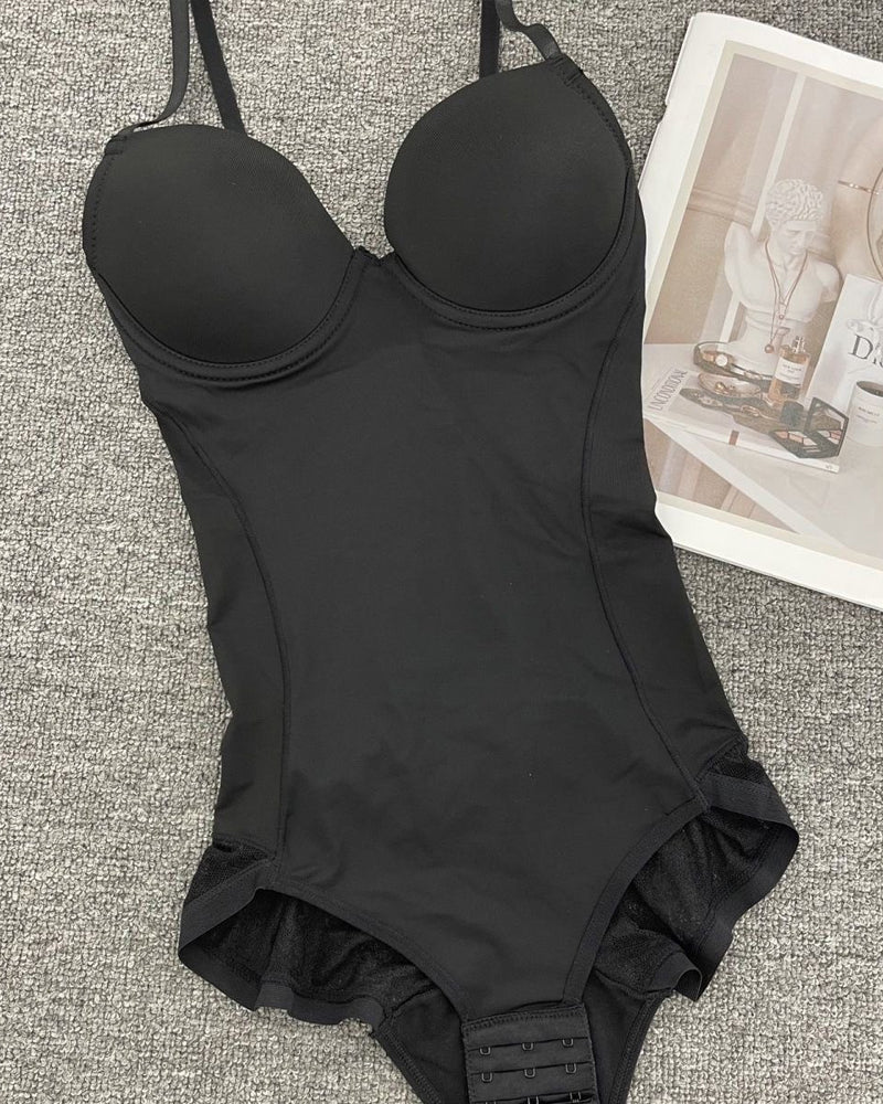 Women's Tummy-Control Sleeveless Tube Top Hip Lace One-Piece Body Shaper