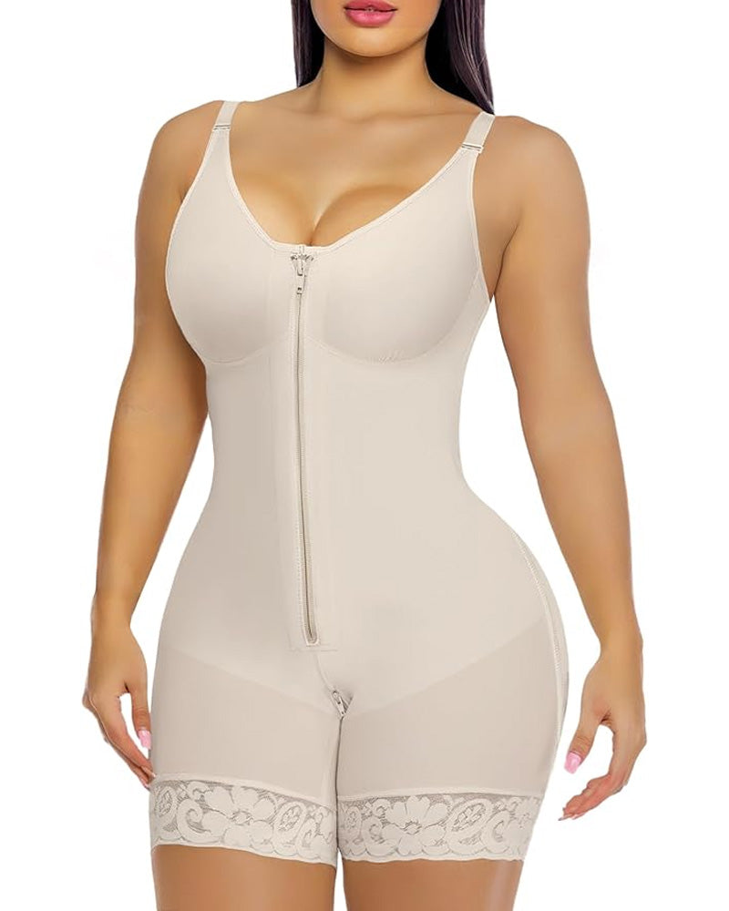 Women's Belly Tummy Lifting Butt Lifting Zipper Postpartum Body Shaper