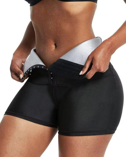 Women's Sauna Body Shaping Compression High Waist Fitness Sports Shorts